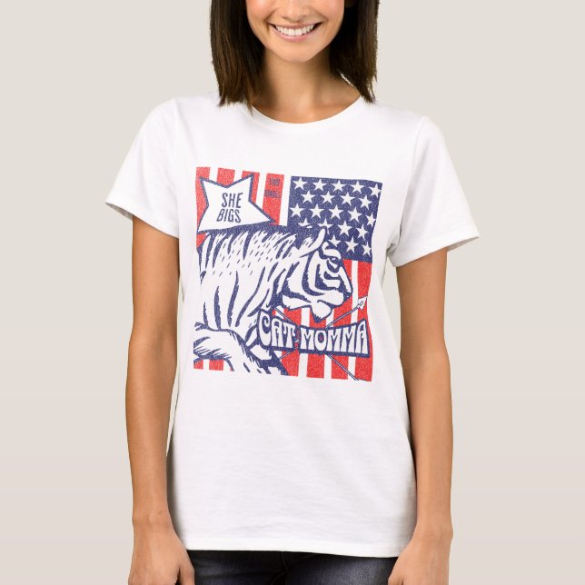 Cat Momma T - Shirt für kitty mütter Katzenliebhab (Vorderseite)