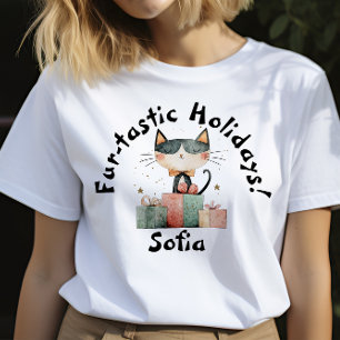 Cat Moms parfait Noël Nom cadeau T-shirt