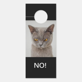 Cat Moods Happy & Wütend Doppelseitige Hallo und N Türanhänger