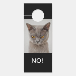 Cat Moods Happy & Wütend Doppelseitige Hallo und N Türanhänger