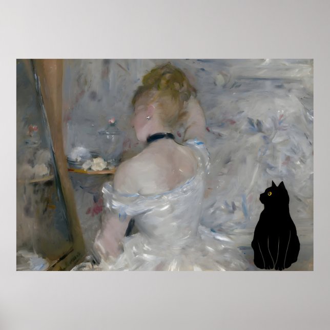 Cat Morisot Frau bei ihrem Toilette-Pop Poster (Vorne)