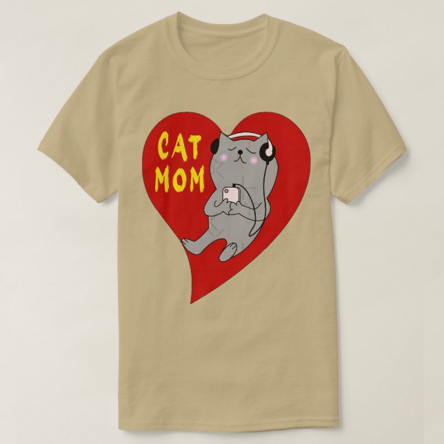 Cat Mother Coffee Lover 110 T-Shirt (Design vorne)