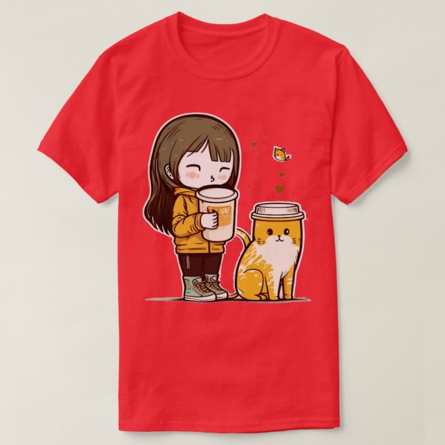 Cat Mother Coffee Lover 168 T-Shirt (Design vorne)