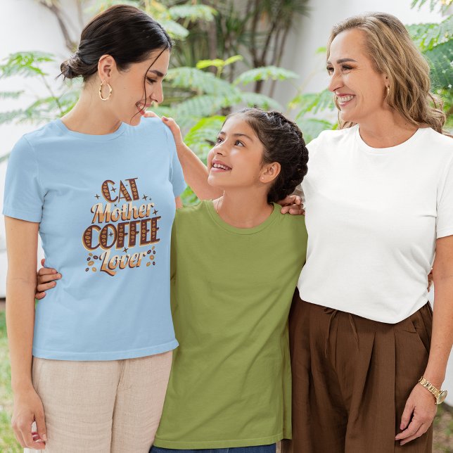 Cat Mother Coffee Lover T-Shirt (Cat Mother Coffee Lover T-Shirt)
