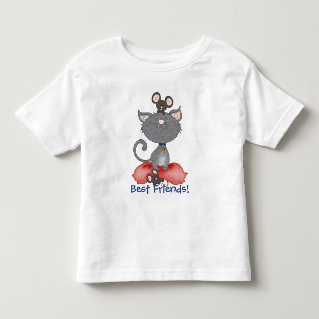 Cat & Mouse Best Friends Slumber Party Kleinkind T-shirt (Vorderseite)