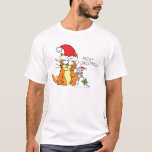 Cat Mouse Christmas Funny Cartoon Niedlich T-Shirt