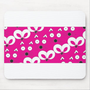 Cat Mouse Muster Hot Pink Mousepad