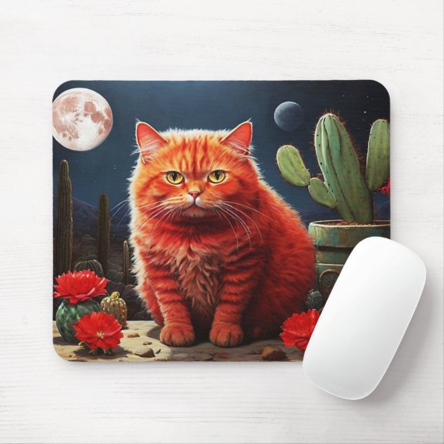 Cat Mouse Pad - Perfektes Geschenk für Katzen-Lieb Mousepad (Mit Mouse)