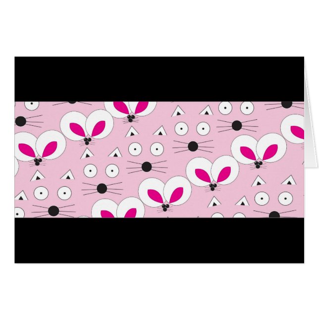 Cat Mouse Pattern Pink (Vorderseite (Horizontal))
