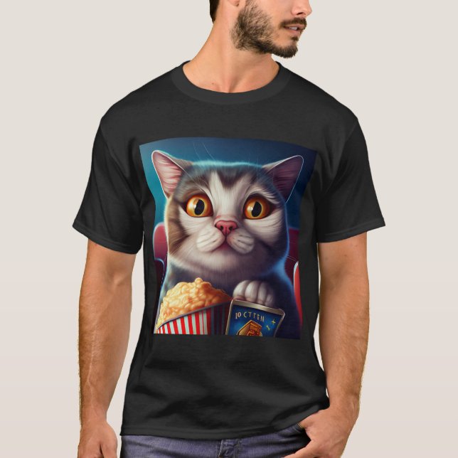 Cat Movie Throw T-Shirt (Vorderseite)