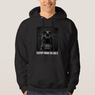 Cat Mugshot - Catnip ließ mich das tun - Schwarze  Hoodie