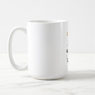 Cat Mum - Cute Orange Tabby Cartoon with Paw Print Kaffeetasse