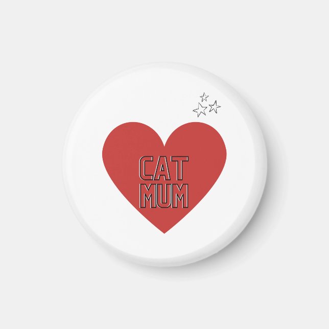 Cat Mum Kühlschrankmagnet (Vorne)