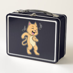 Cat Music Dance Metall Brotdose