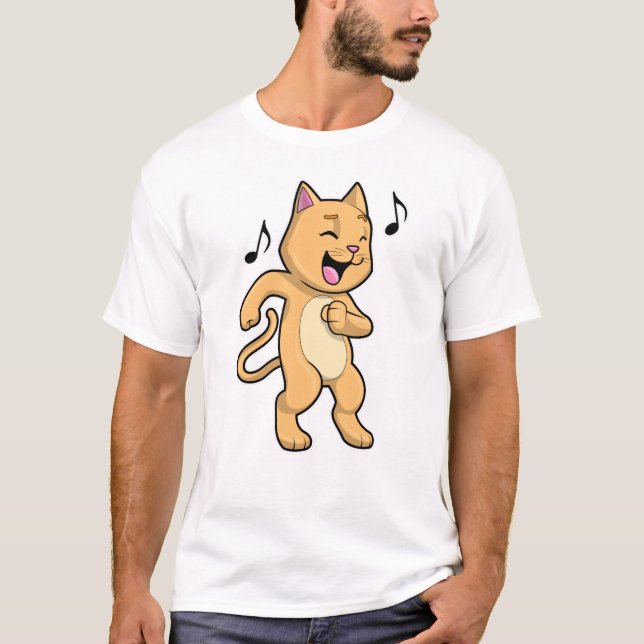 Cat Music Dance T-Shirt (Vorderseite)