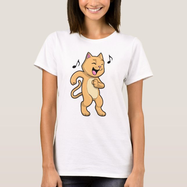 Cat Music Dance T-Shirt (Vorderseite)