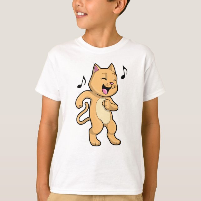 Cat Music Dance T-Shirt (Vorderseite)