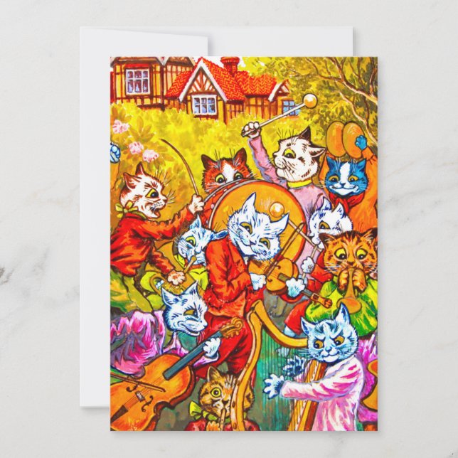 Cat Musical Band Einladung (Vorderseite)