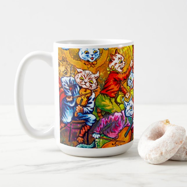 Cat Musical Band Kaffeetasse (Mit Donut)