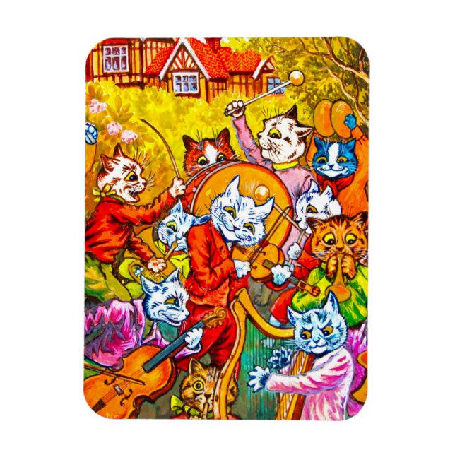 Cat Musical Band Magnet (Vertikal)