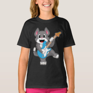 Cat Musician Gitarre T-Shirt