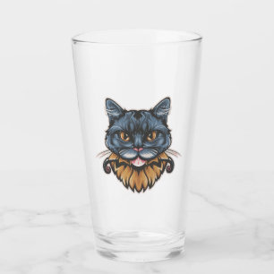 Cat Mustache Glas