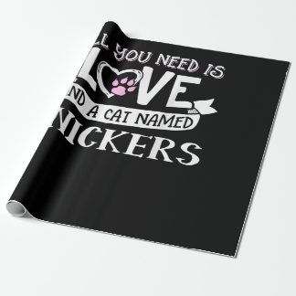Cat Name Snickers Lovers | Alles was Sie brauchen  Geschenkpapier