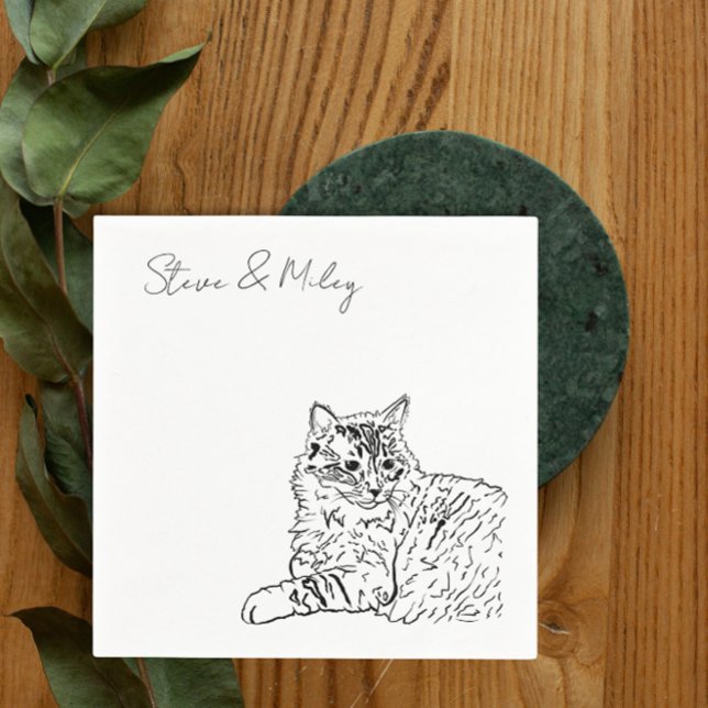 Cat Napkins für Hochzeitscocktail Napkin Serviette (Von Creator hochgeladen)