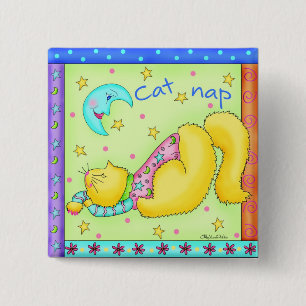 Cat Nickerchen Button Abzeichen