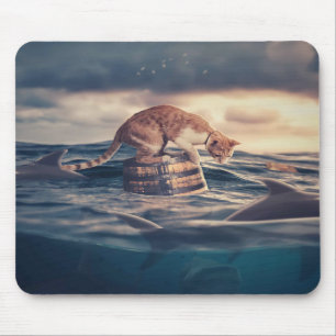 Cat Nickerchen Dream oder Nightmare Mousepad