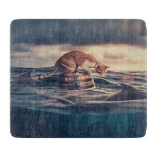 Cat Nickerchen Dream oder Nightmare Schneidebrett