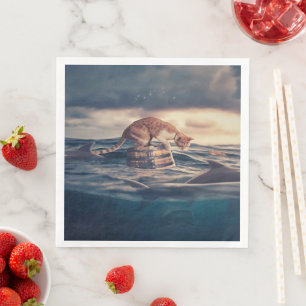 Cat Nickerchen Dream oder Nightmare Serviette