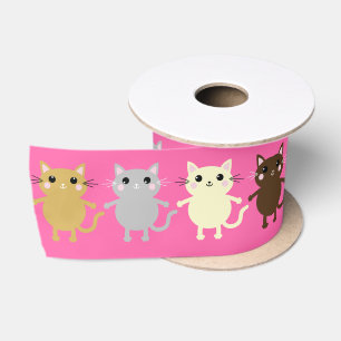 Cat Niedlich Kitty Colorful 1. Geburtstag Party Th Satinband