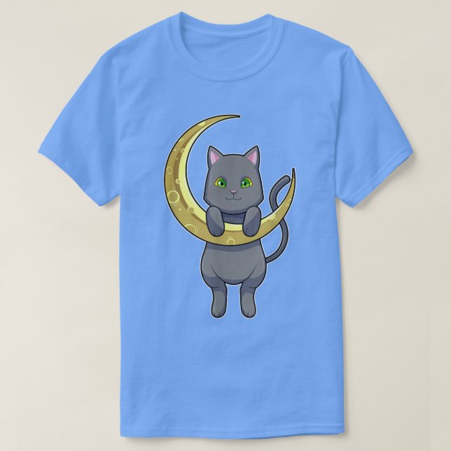 Cat Night Moon 391  T-Shirt (Design vorne)