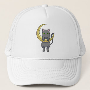 Cat Night Moon Truckerkappe