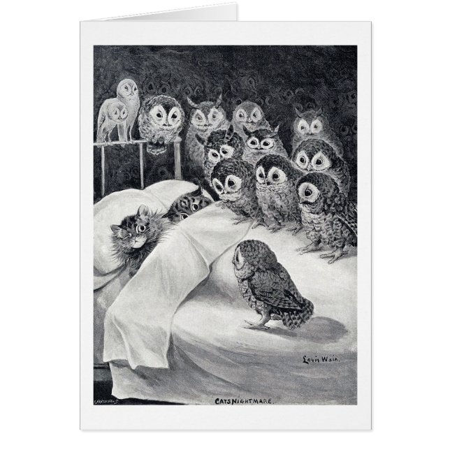 Cat Nightmare Owl Bird, Louis Wain (Vorne)