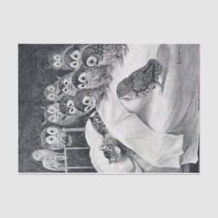 Cat Nightmare Owl Bird, Louis Wain Seidenpapier