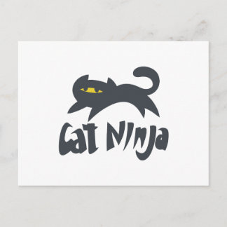 Cat ninja - Farbe auswählen Postkarte