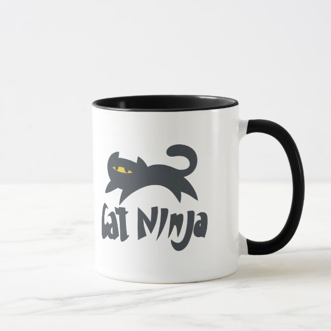 Cat ninja - Farbe auswählen Tasse (Rechts)