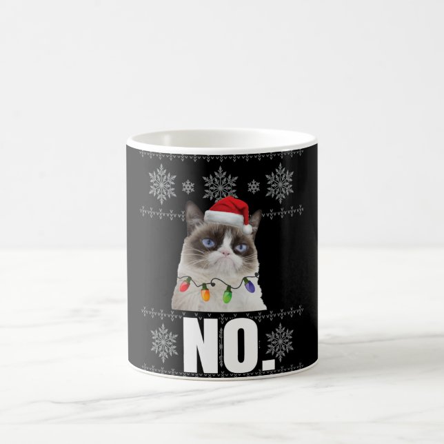 Cat No Grumpy Xmas Katzen Keine hässlichen Weihnac Kaffeetasse (Mittel)