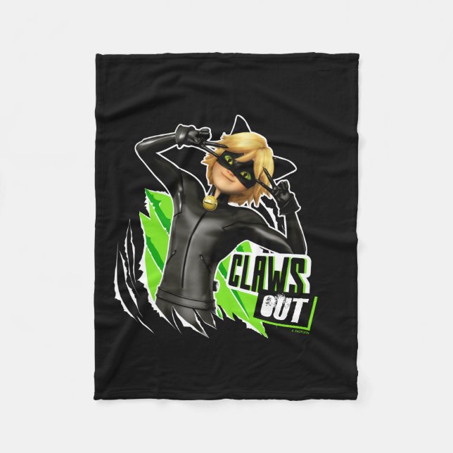 Cat Noir | Claws Out Graphic Fleecedecke (Vorderseite)