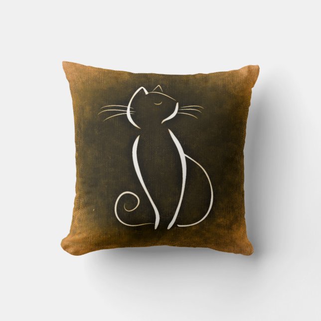 Cat Noir Coussin orange (Recto)