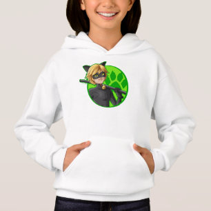 Cat Noir Green Abzeichen Hoodie