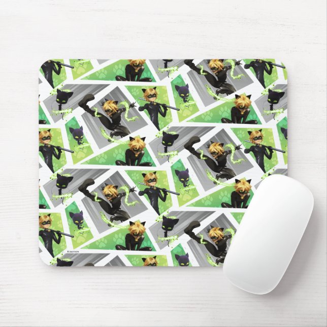 Cat Noir & Plagg Muster Mousepad (Mit Mouse)