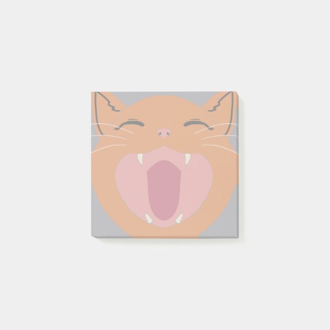 Cat Nom Orange Post-it Klebezettel (Vorderseite)