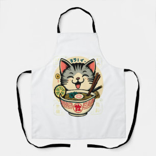 Cat Noodle Japanischer Anime ga Kawaii Cat Schürze