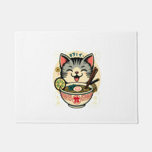 Cat Noodle japanischer Anime ga Kawaii Katze Fußmatte
