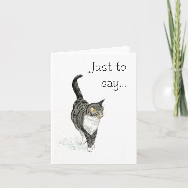 Cat Notecard - Nur um zu sagen.. Karte (Vorderseite)