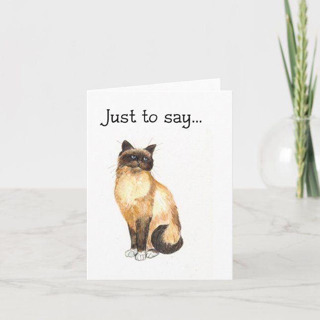 Cat Notecard - Nur um zu sagen.. Karte (Vorderseite)