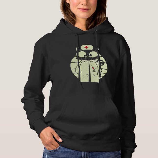Cat Nurse Cat Caregiver Disguise Hoodie (Vorderseite)